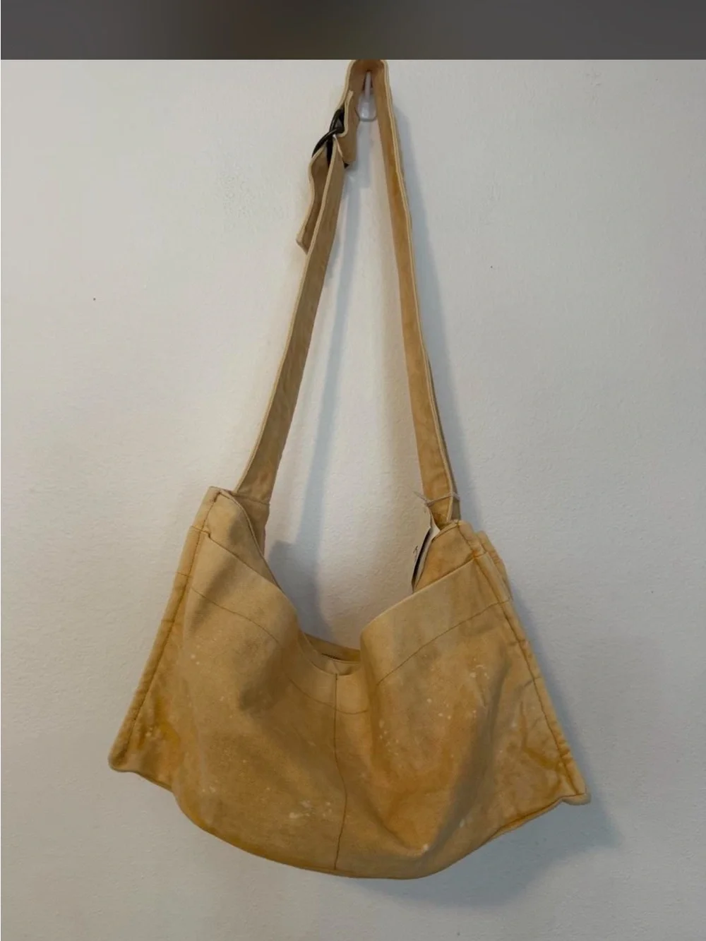 NWT Free People Camp Crush Canvas Tote-Neutral
